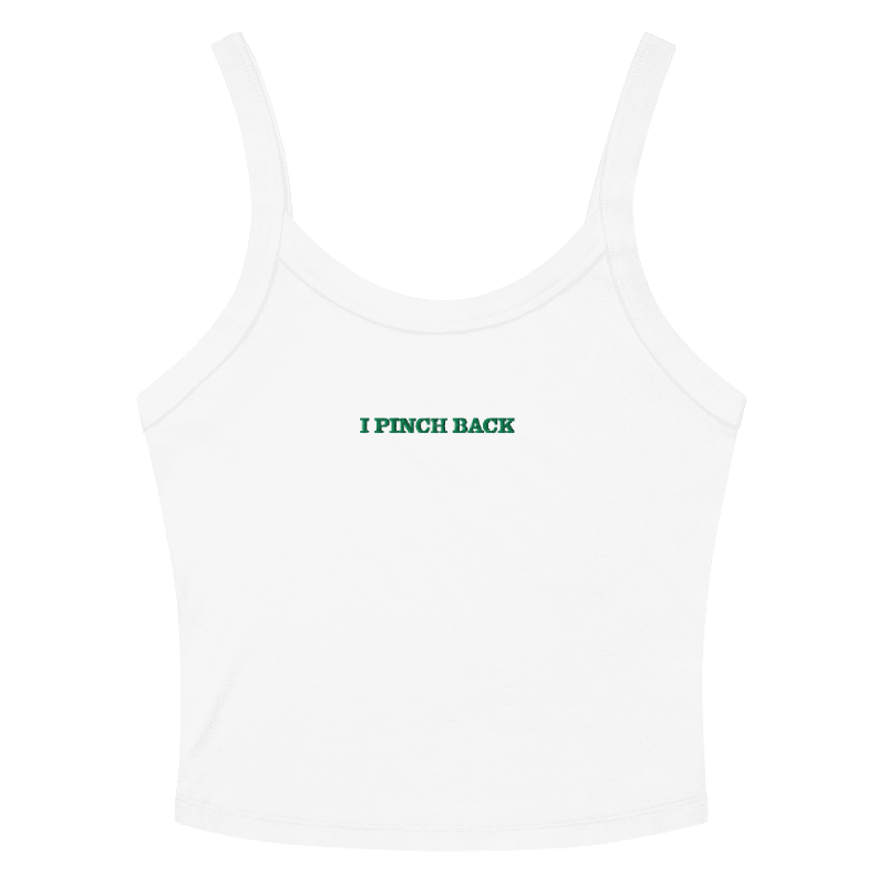 I Pinch Back Tank Top - Embroidered