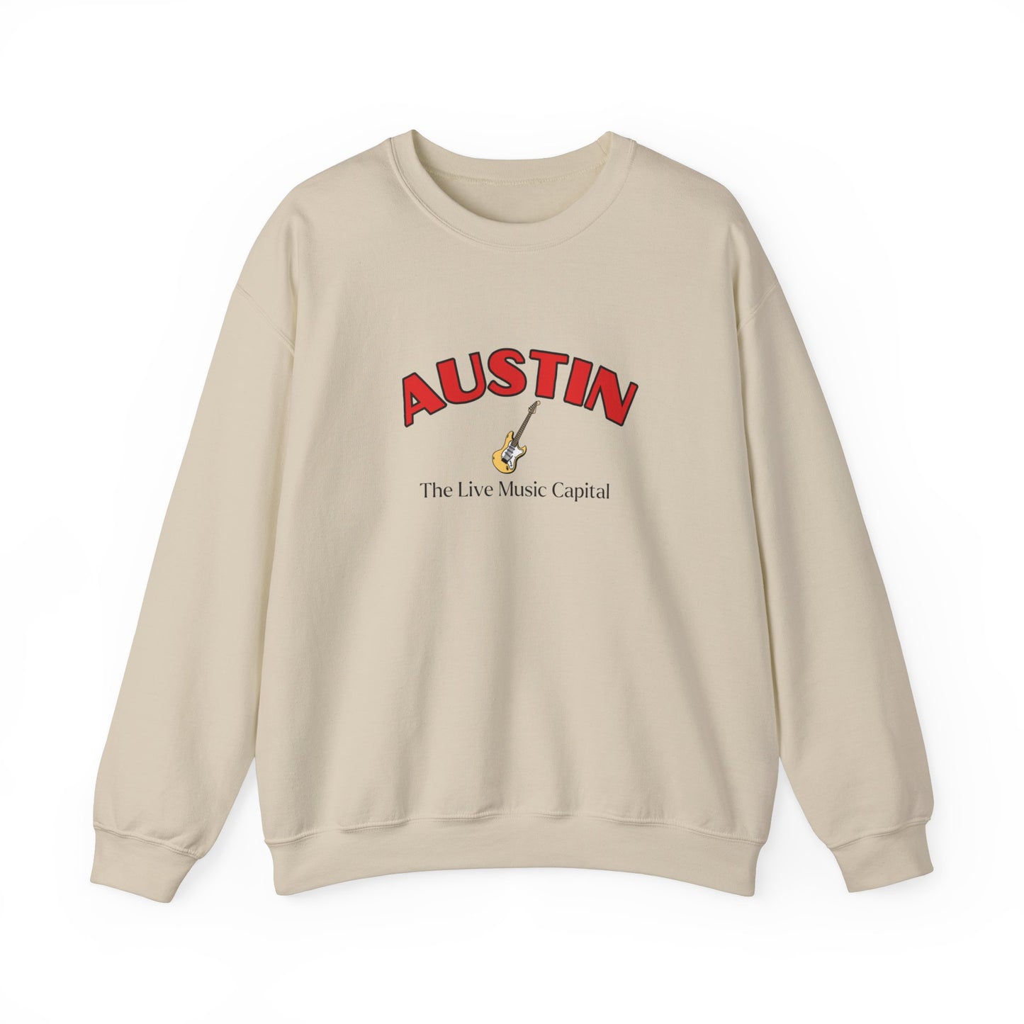 Austin Live Music (Red) Crewneck Sweatshirt