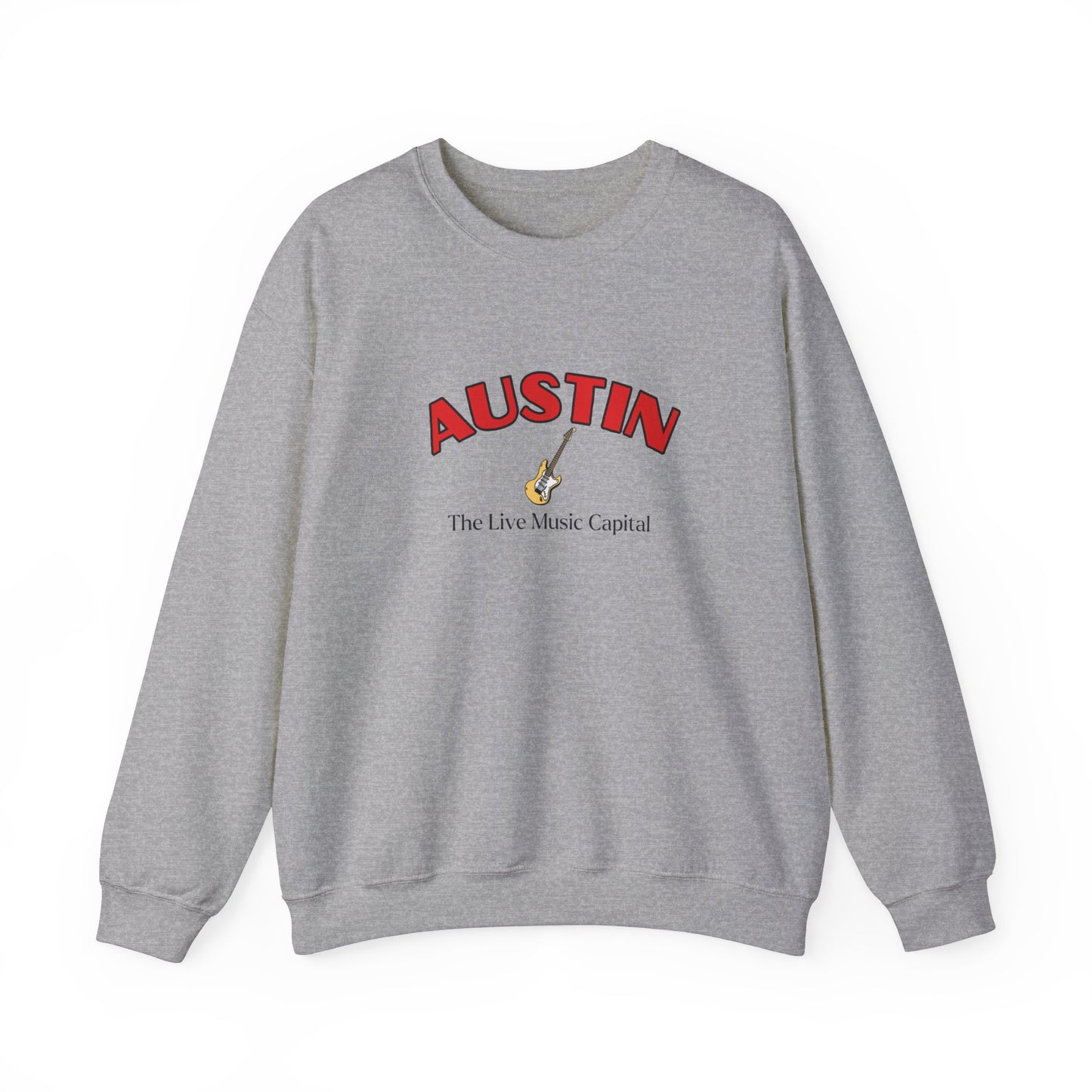 Austin Live Music (Red) Crewneck Sweatshirt