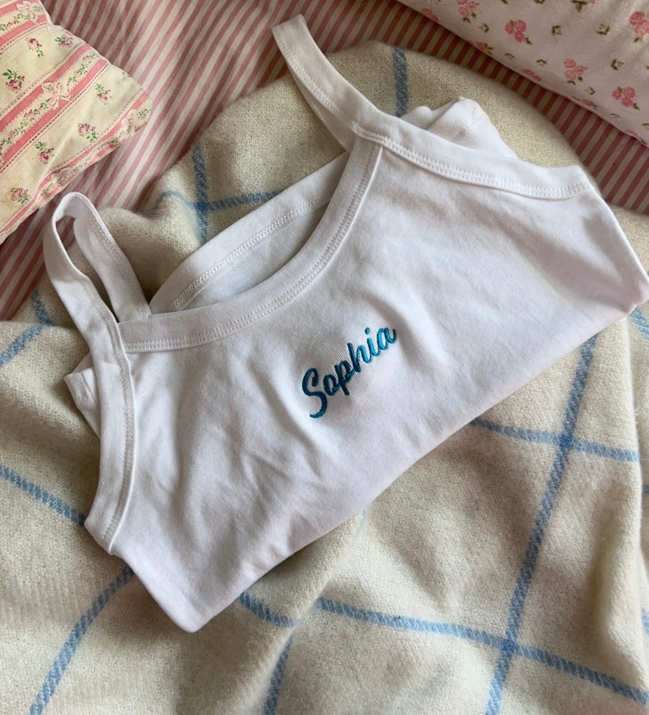 CUSTOM Tank Top - embroidered print