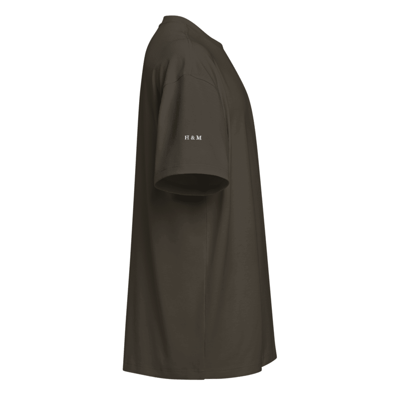 CUSTOM Initials Boxy T-Shirt Sleeve, Embroidered, (men's fit)