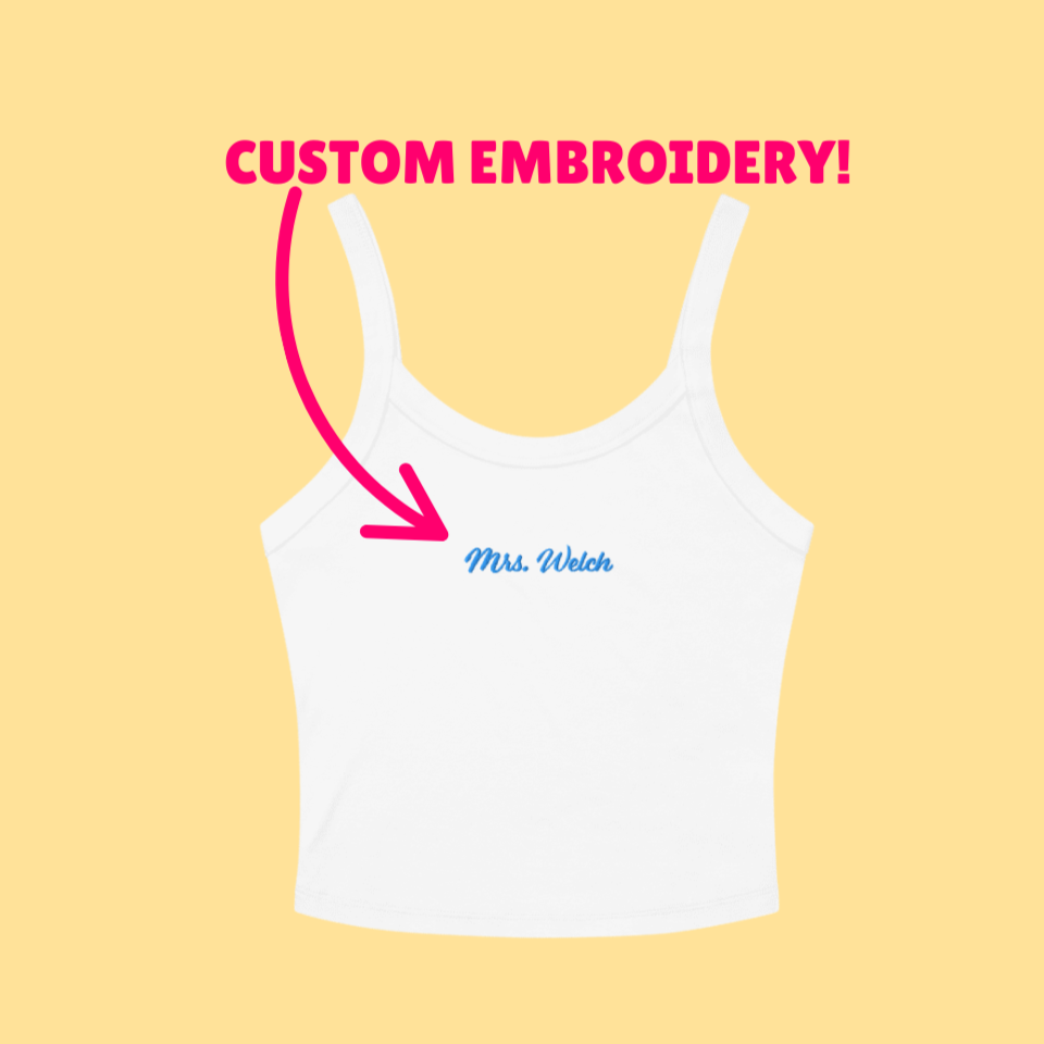 CUSTOM Bridal Tank Top - Last Name Embroidered Tank Top