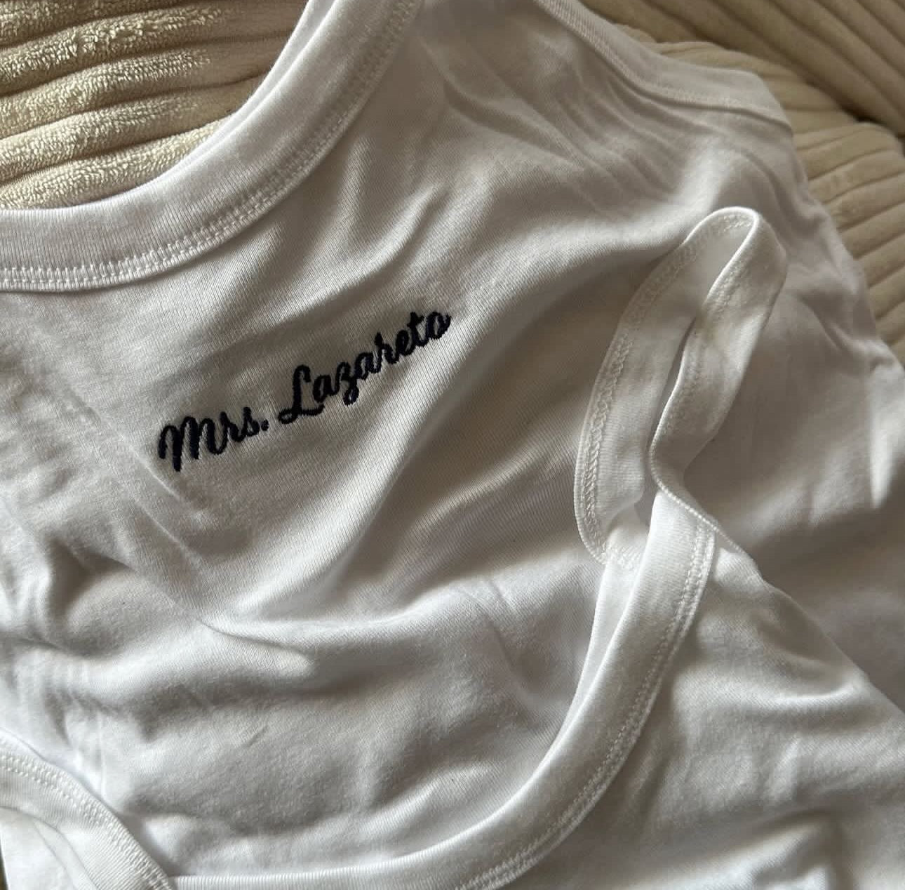 CUSTOM Tank Top - embroidered print