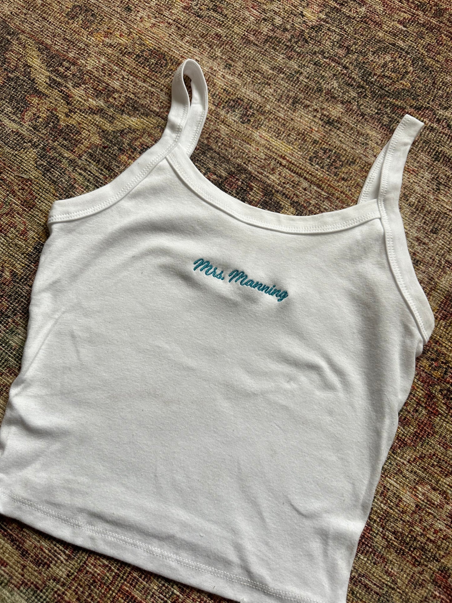 CUSTOM Bridal Tank Top - Last Name Embroidered Tank Top