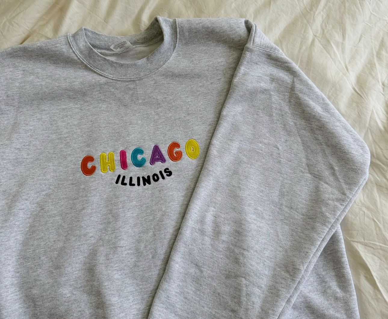 CHICAGO ILLINOIS (Embroidered) Sweatshirt