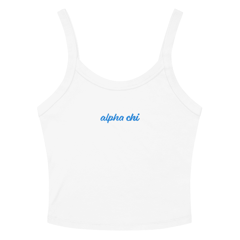 CUSTOM Tank Top - embroidered cursive