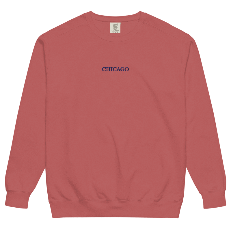 Chicago Sweatshirt, Comfort Colors, Embroidered