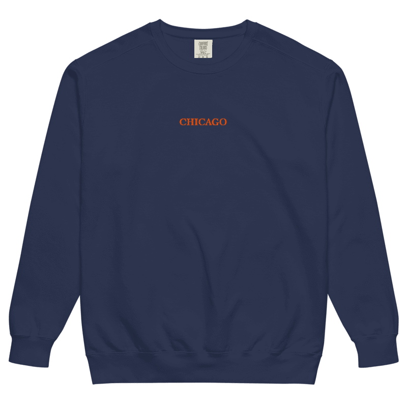 Chicago Sweatshirt, Comfort Colors, Embroidered