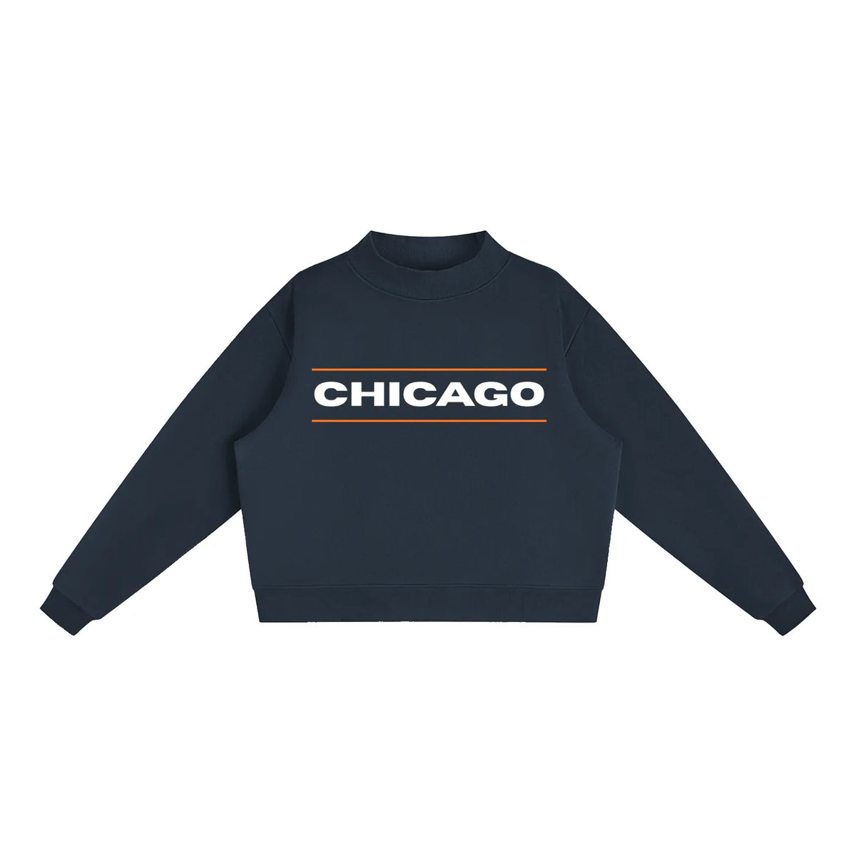 Chicago Bears Themed Mockneck Sweatshirt