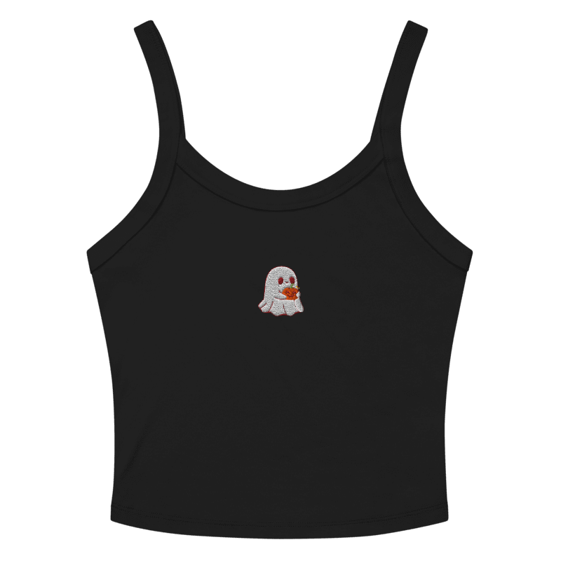 Ghost - Embroidered Tank Top, Halloween