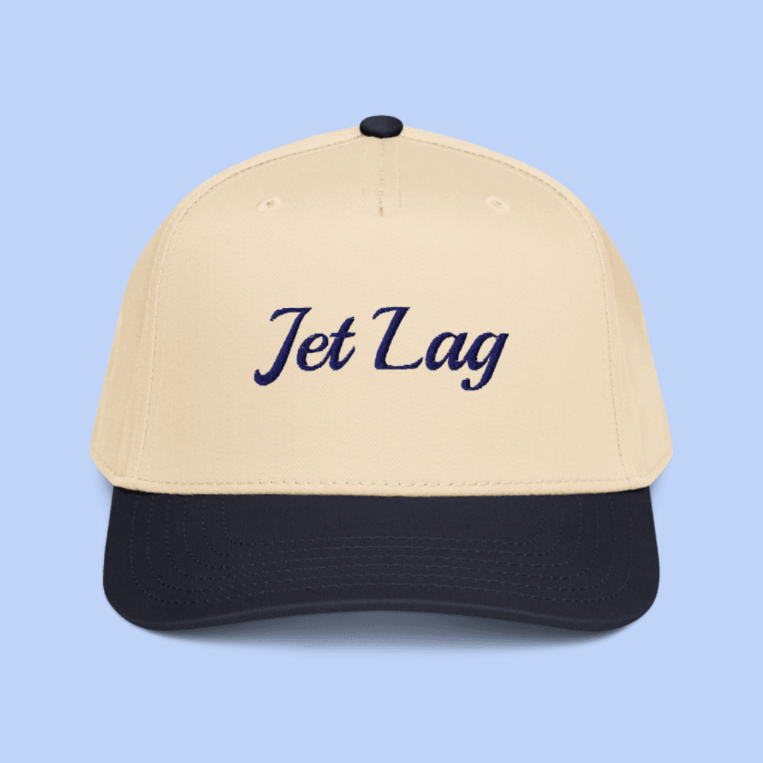 Jet Lag snap hat - embroidered