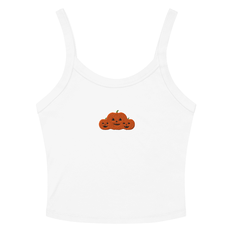 Pumpkins - Embroidered Tank Top, Halloween