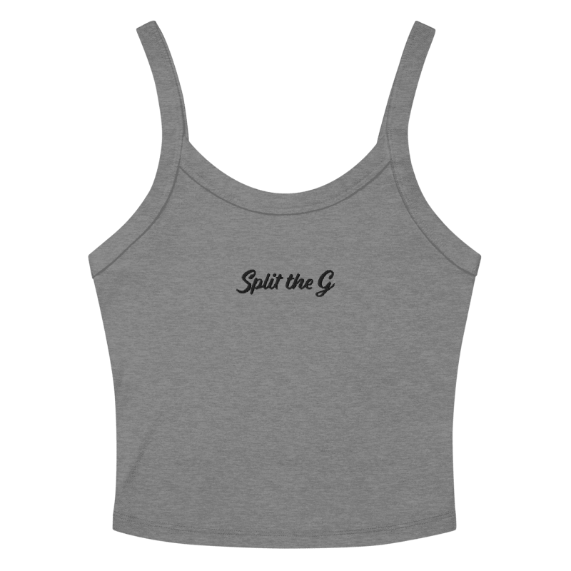 Split the G - Embroidered Tank Top (Multiple Colors)