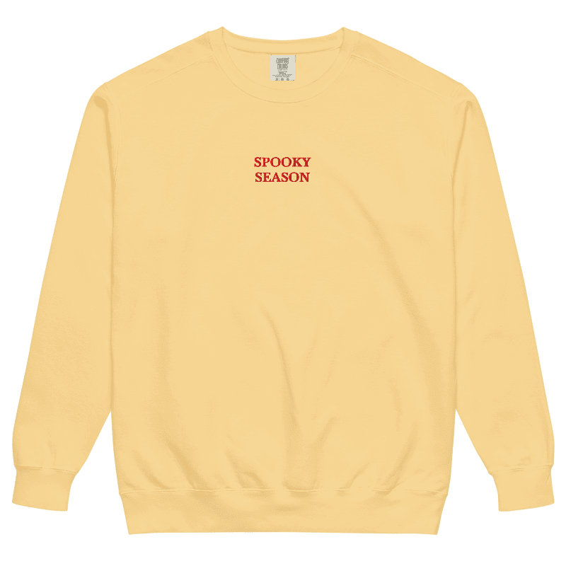 Spooky Season Sweatshirt, Comfort Colors, Embroidered, Halloween