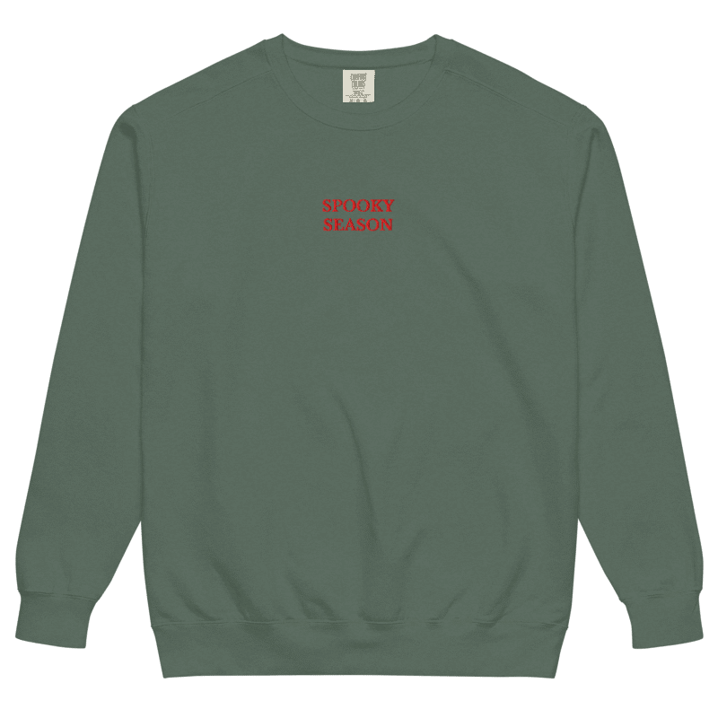 Spooky Season Sweatshirt, Comfort Colors, Embroidered, Halloween