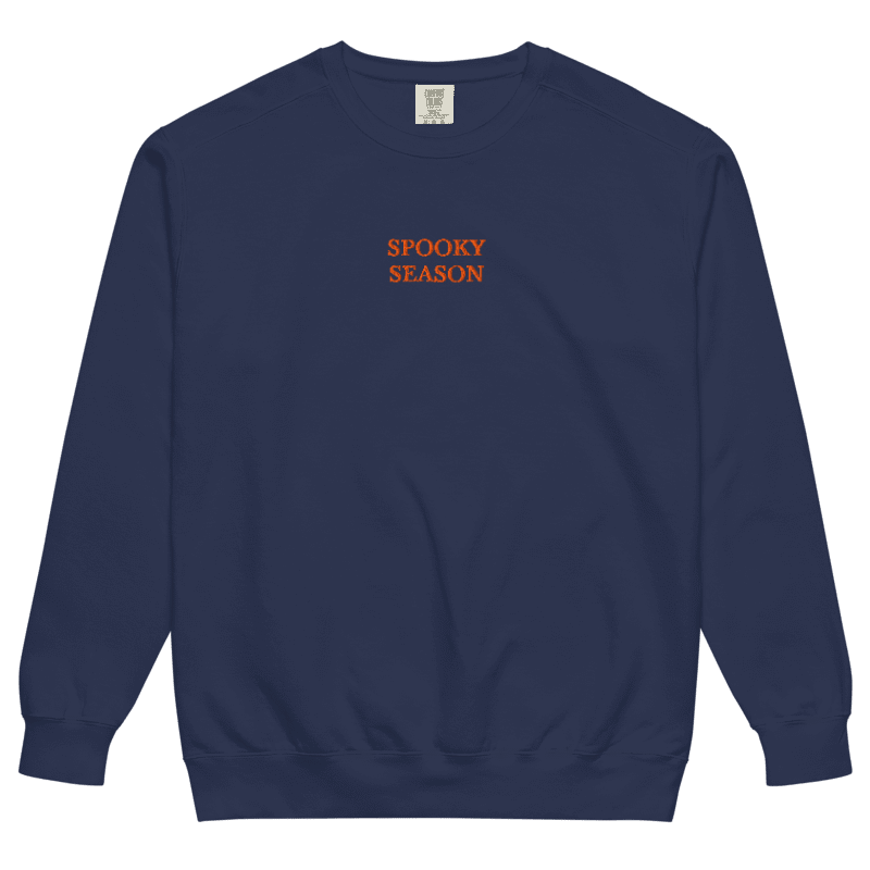 Spooky Season Sweatshirt, Comfort Colors, Embroidered, Halloween