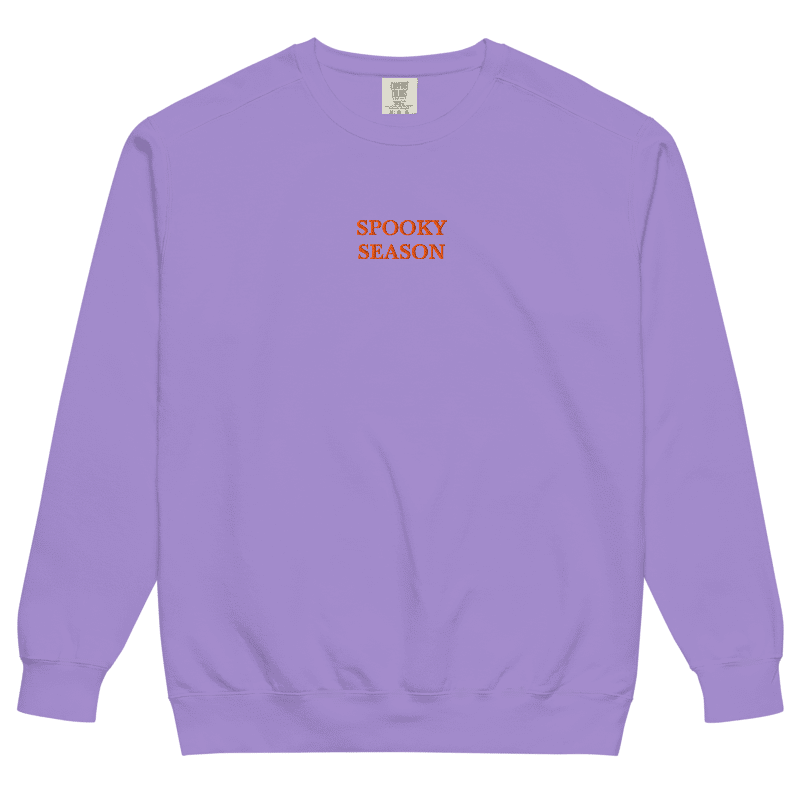 Spooky Season Sweatshirt, Comfort Colors, Embroidered, Halloween