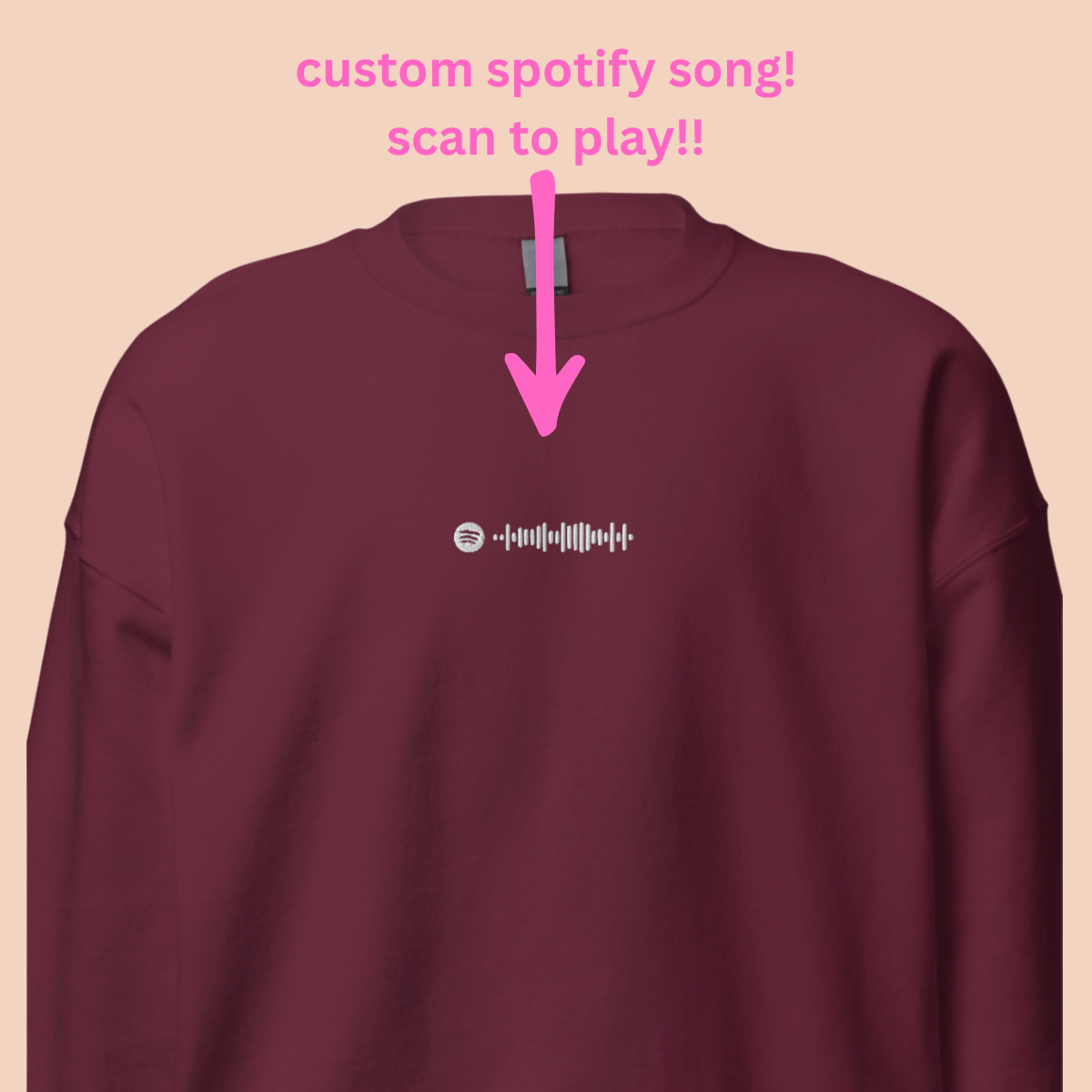 CUSTOM Spotify Code - embroidered