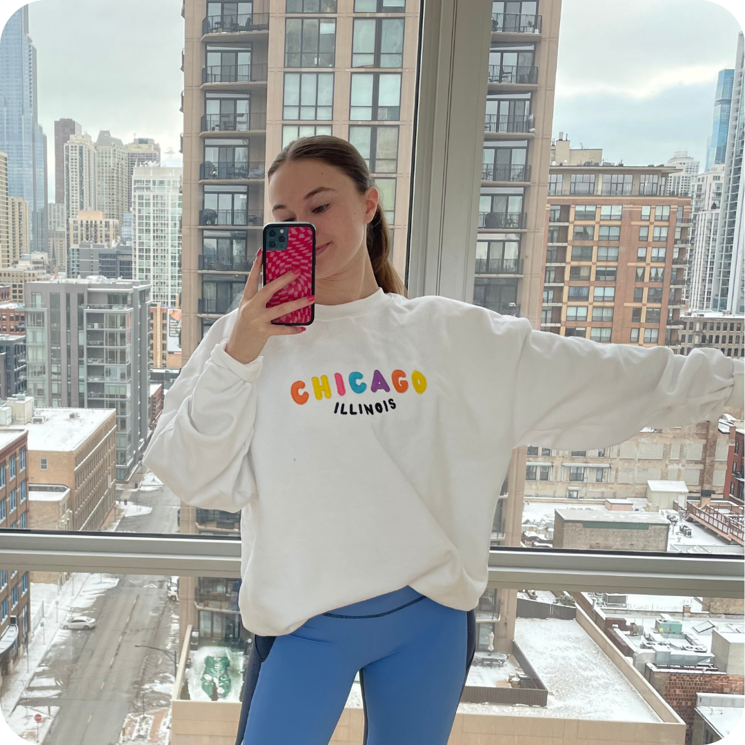 CHICAGO ILLINOIS (Embroidered) Sweatshirt