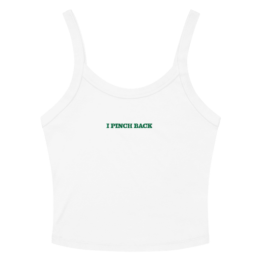 I Pinch Back Tank Top - Embroidered