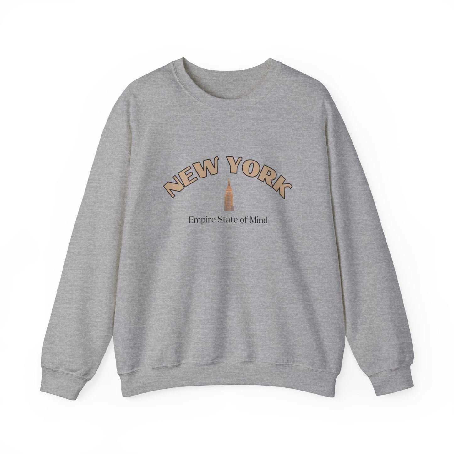 New York City, Empire State of Mind (Tan) Crewneck Sweatshirt