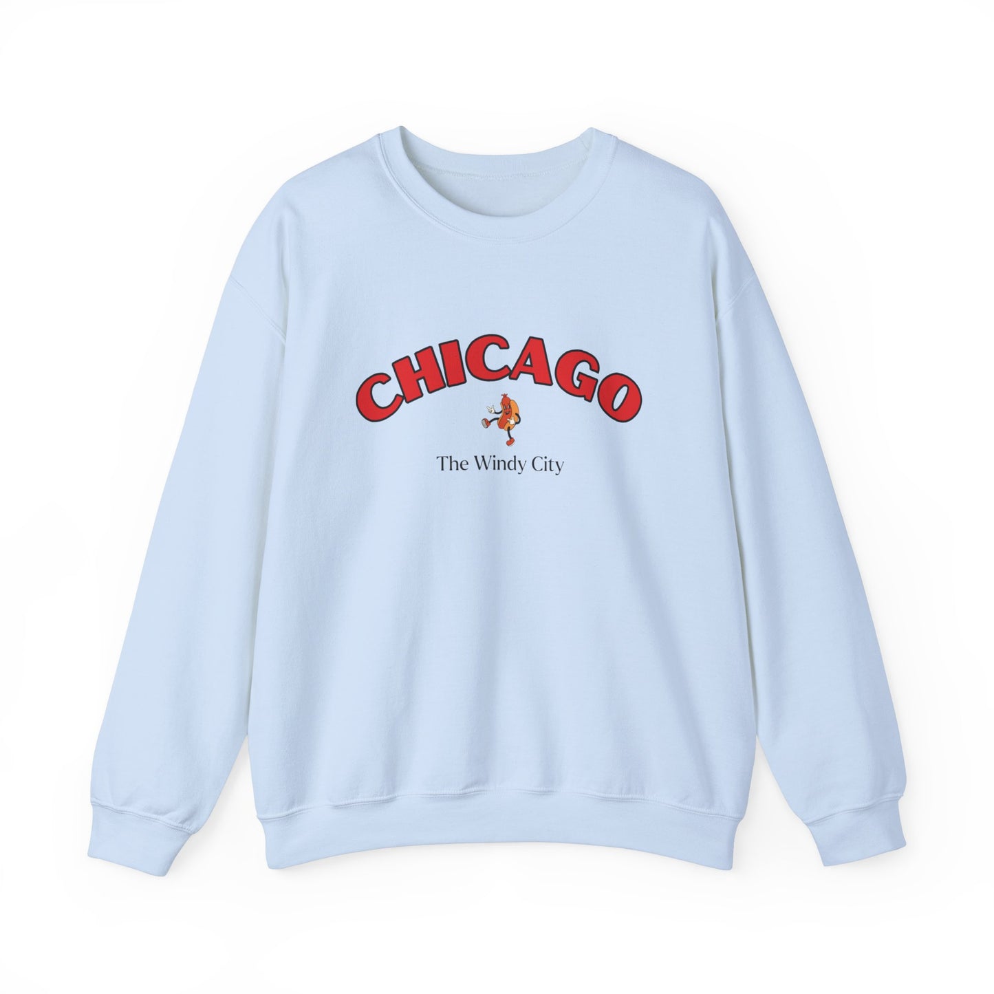 Chicago Windy City (Red) Crewneck Sweatshirt