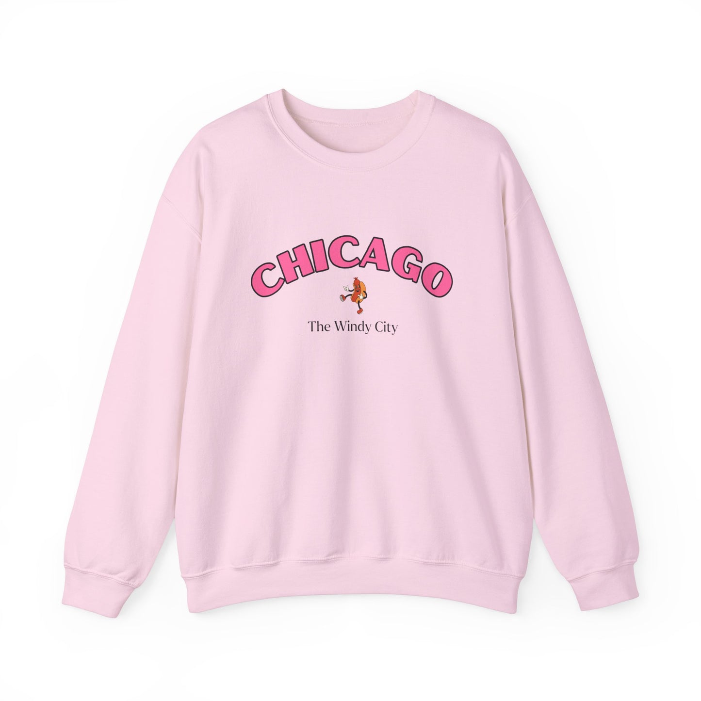 Chicago Windy City (Pink) Crewneck Sweatshirt