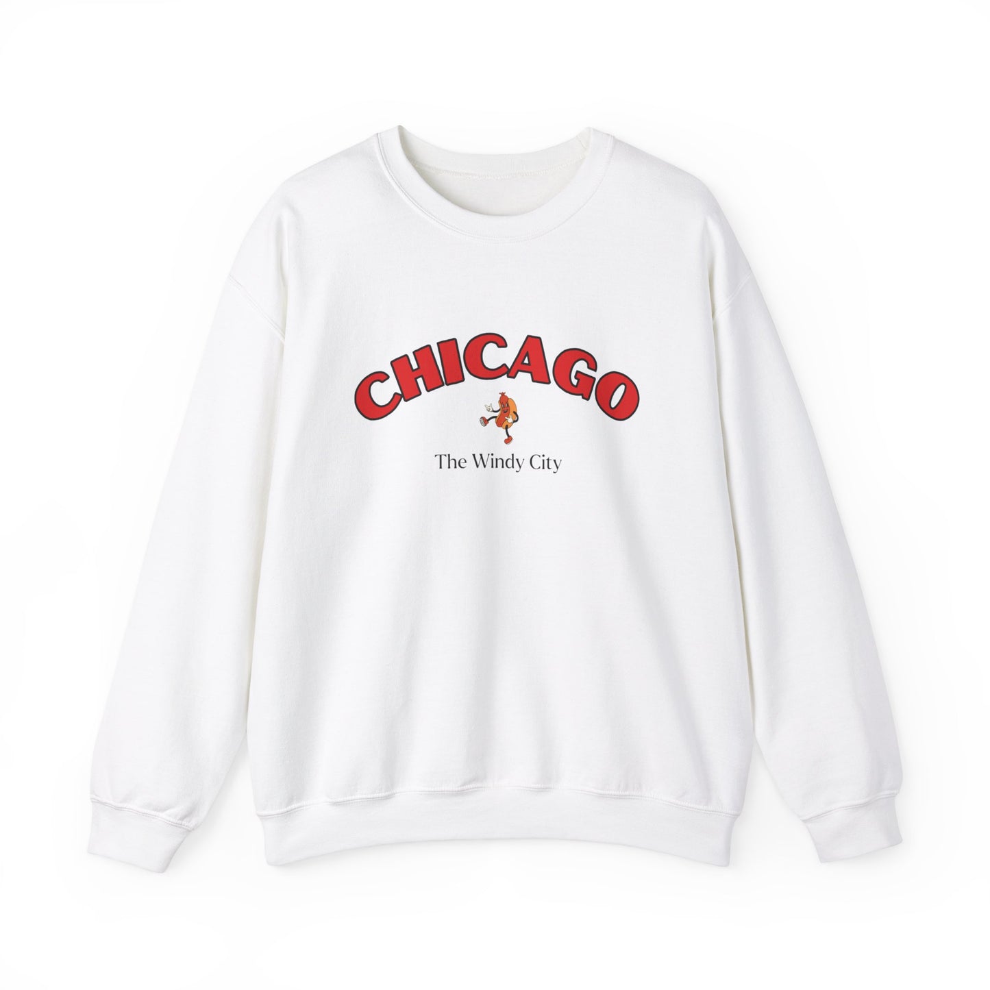 Chicago Windy City (Red) Crewneck Sweatshirt