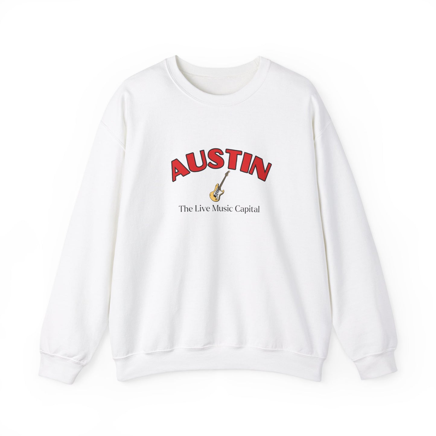 Austin Live Music (Red) Crewneck Sweatshirt
