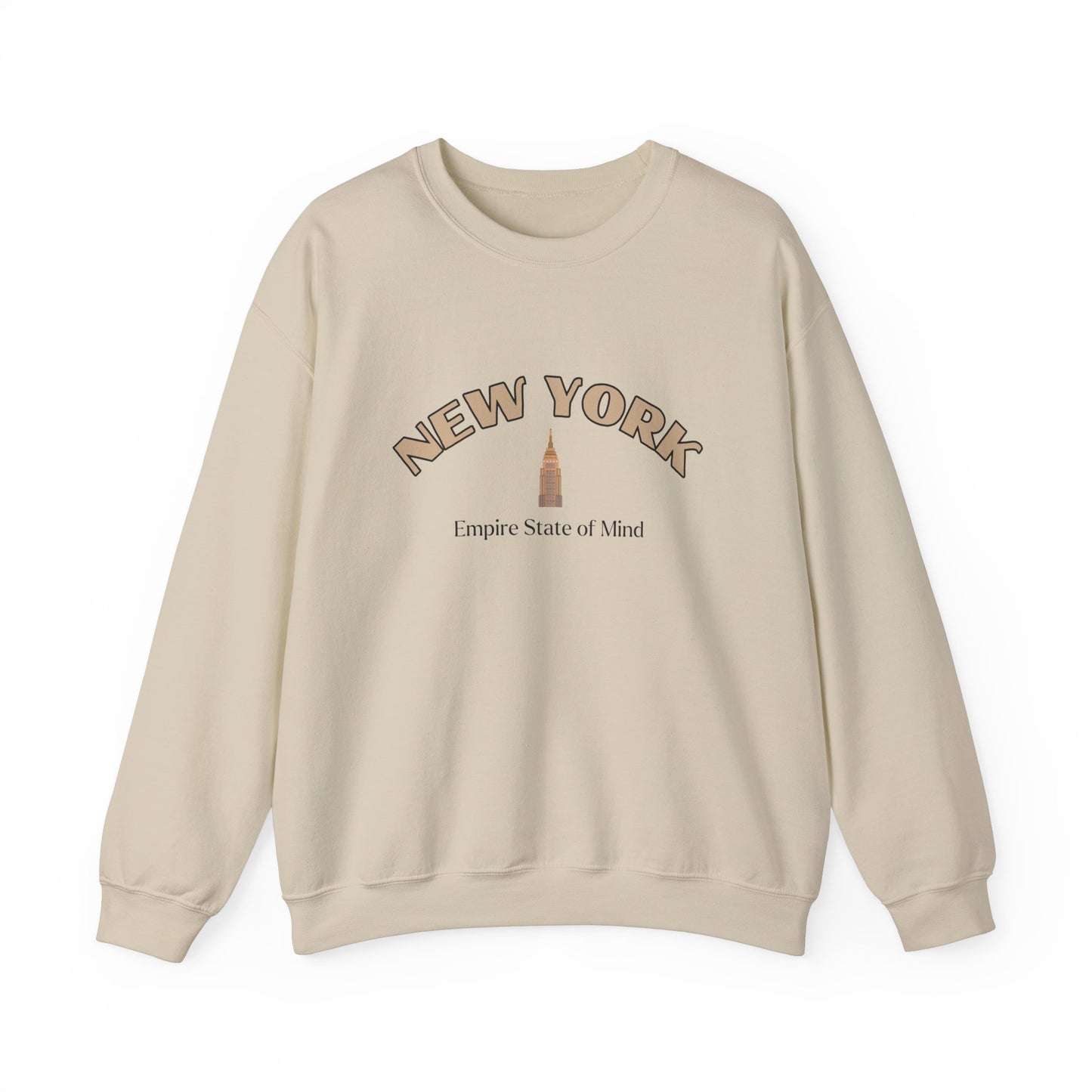 New York City, Empire State of Mind (Tan) Crewneck Sweatshirt