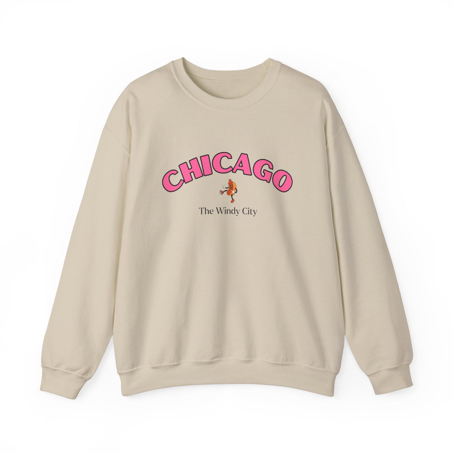 Chicago Windy City (Pink) Crewneck Sweatshirt