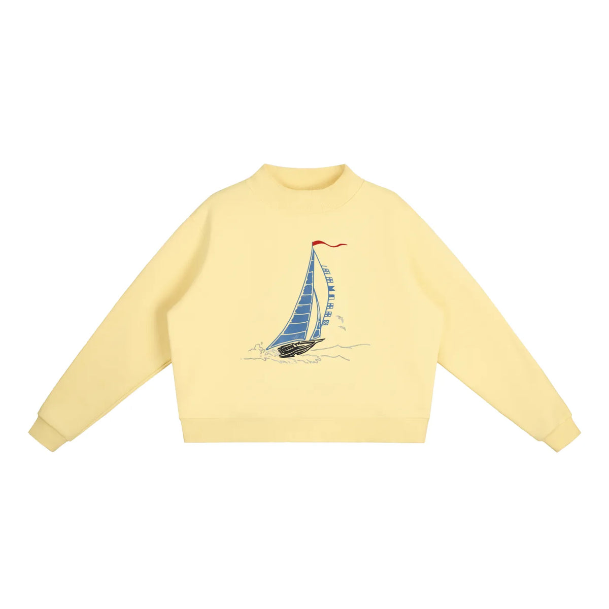 Sailboat Mockneck Sweatshirt, Multiple Colors
