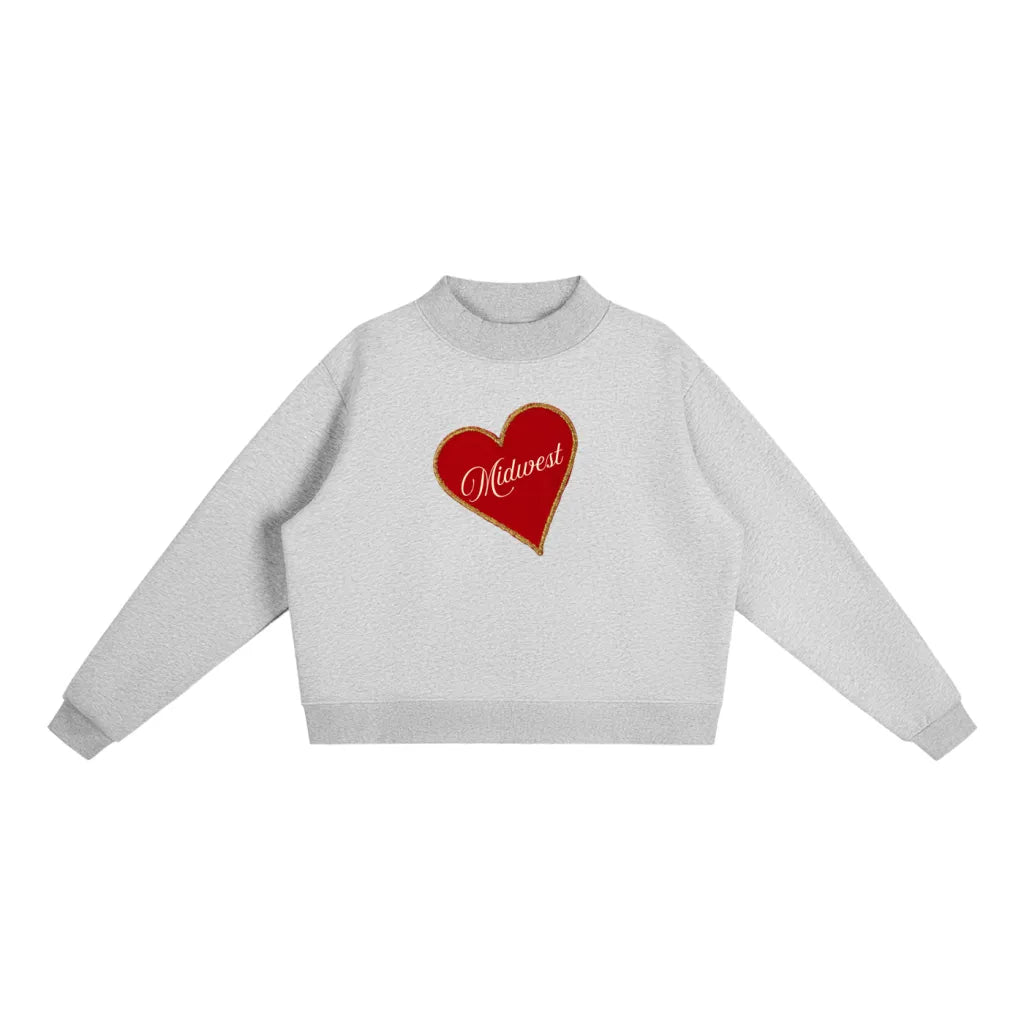 Midwest Heart Mockneck Sweatshirt (Multiple Colors)
