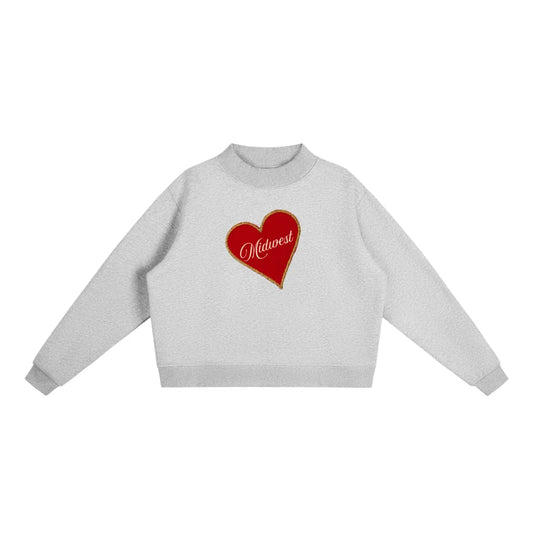 Midwest Heart Mockneck Sweatshirt (Multiple Colors)