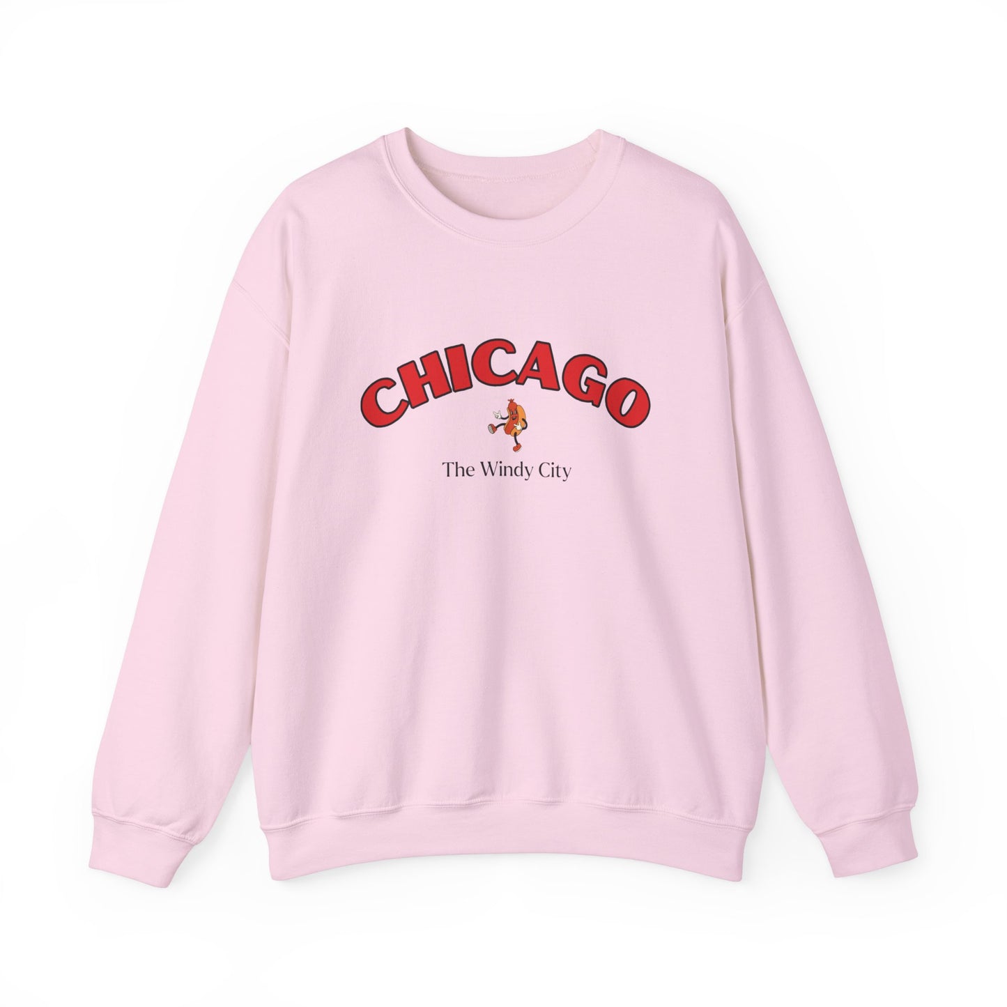 Chicago Windy City (Red) Crewneck Sweatshirt