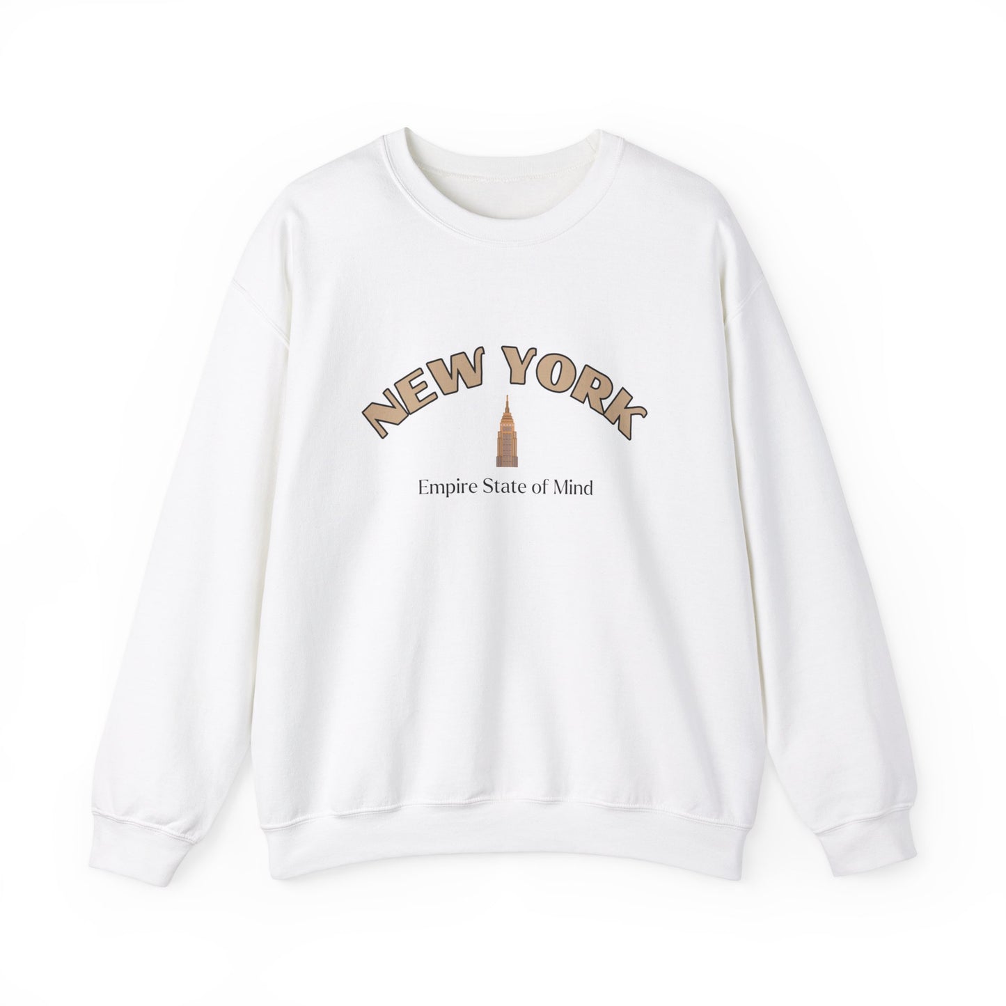 New York City, Empire State of Mind (Tan) Crewneck Sweatshirt