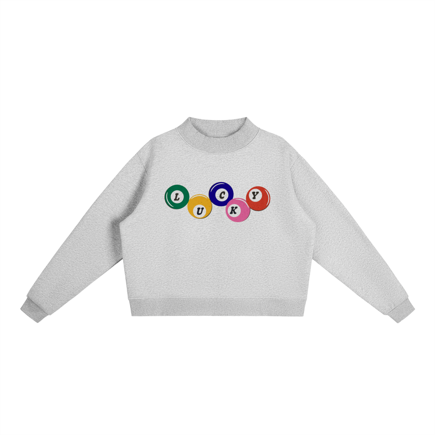 Lucky Pool Balls Mockneck Sweatshirt