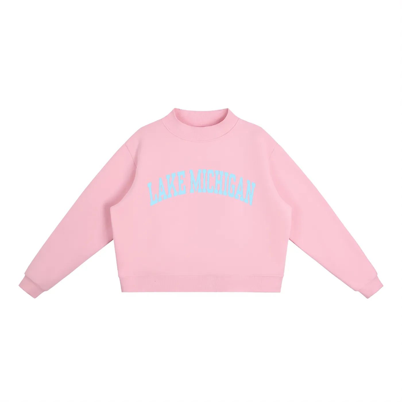 Lake Michigan Pink & Blue Mockneck Sweatshirt
