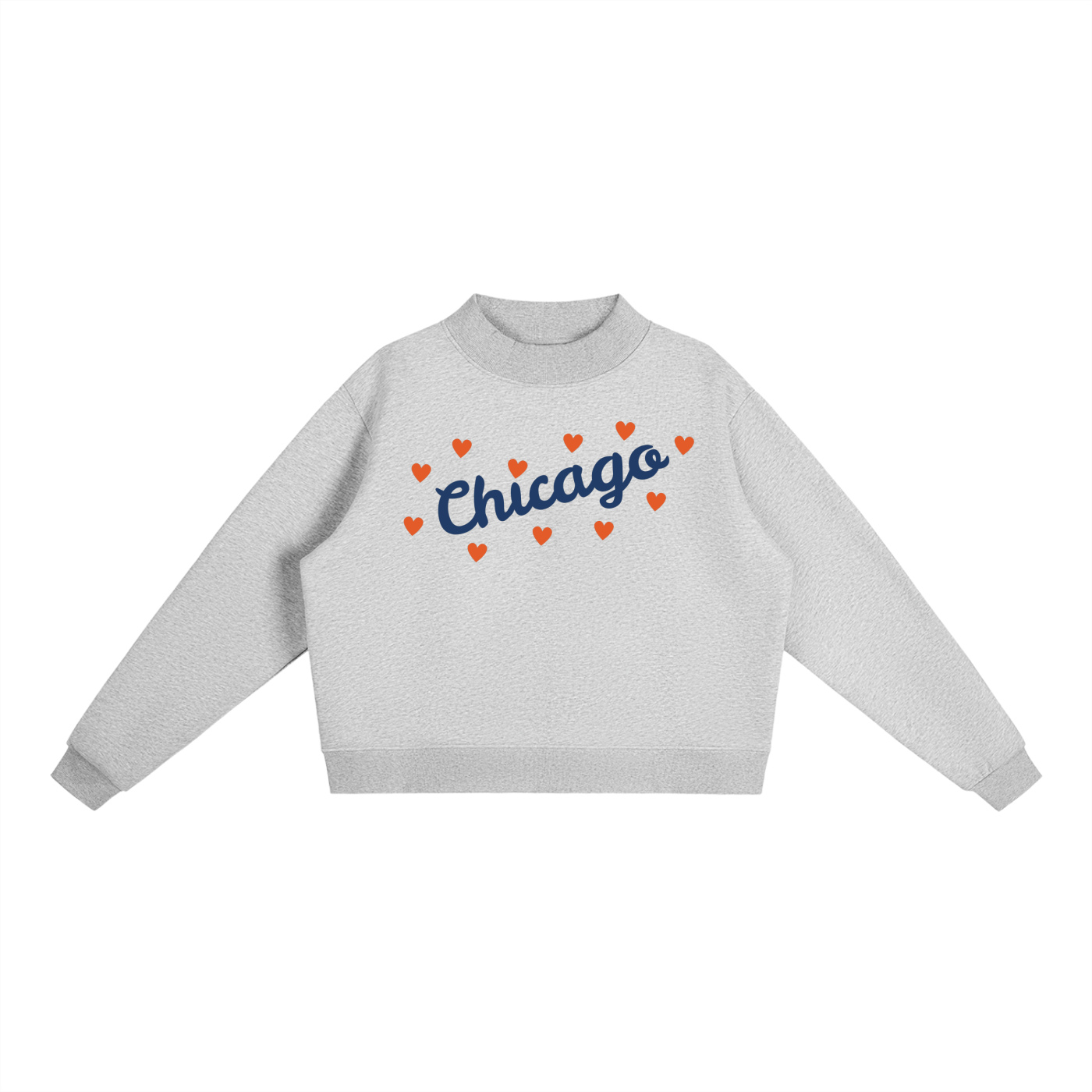 Chicago Hearts Mockneck Sweatshirt (Multiple Colors)