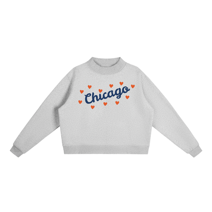 Chicago Hearts Mockneck Sweatshirt (Multiple Colors)