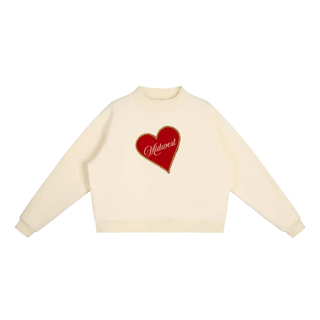 Midwest Heart Mockneck Sweatshirt (Multiple Colors)