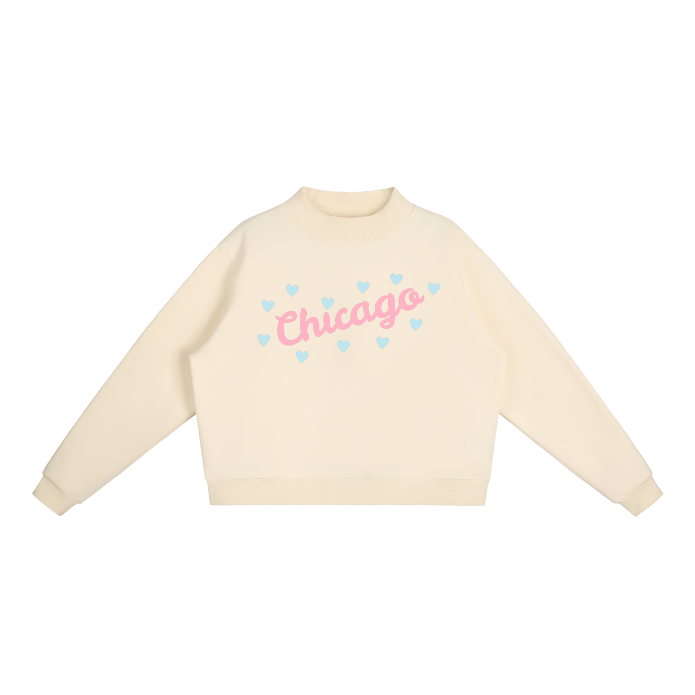 Chicago Hearts Mockneck Sweatshirt (Multiple Colors)