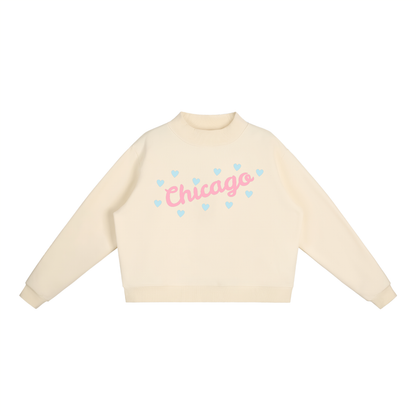 Chicago Hearts Mockneck Sweatshirt (Multiple Colors)