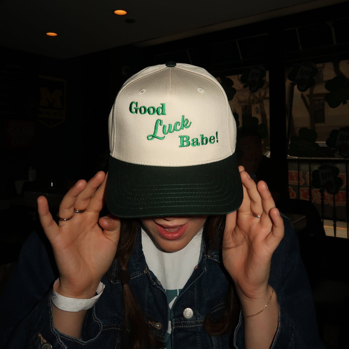 Good Luck Babe Snap Hat - embroidered