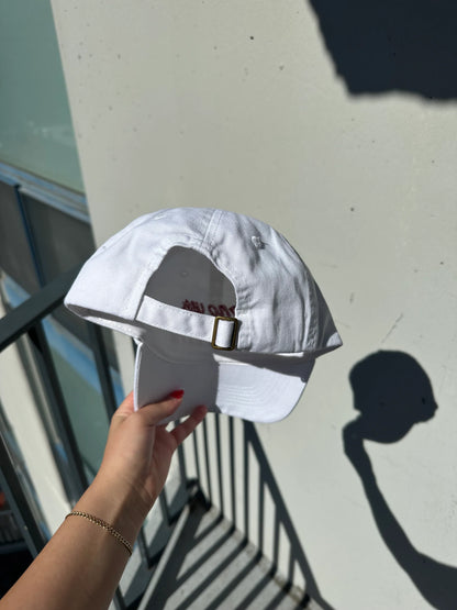 CUSTOM Embroidered Hat (White)