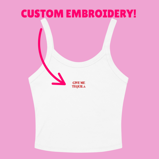 CUSTOM Tank Top - embroidered print