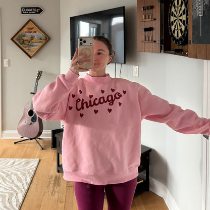 Chicago Hearts Mockneck Sweatshirt (Multiple Colors)