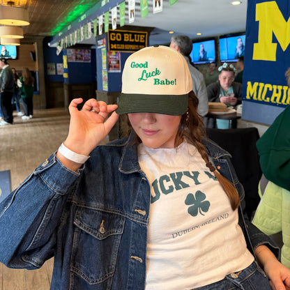 Good Luck Babe Snap Hat - embroidered