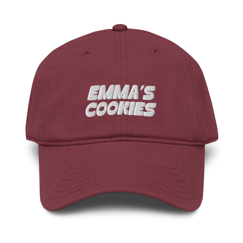 PRIVATE LISTING - Emma's Cookies Dad Hat, Maroon