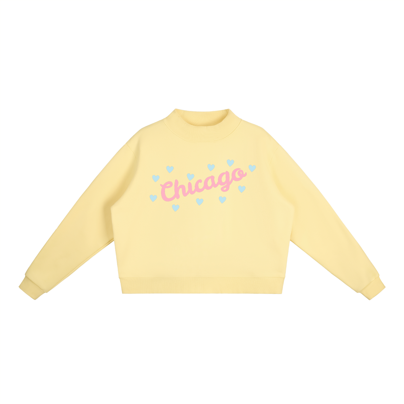 Chicago Hearts Mockneck Sweatshirt (Multiple Colors)
